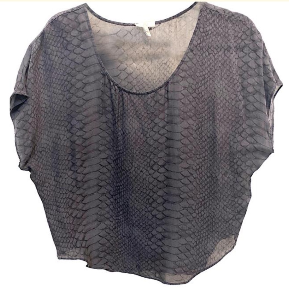 Joie Silk Snake Print Top